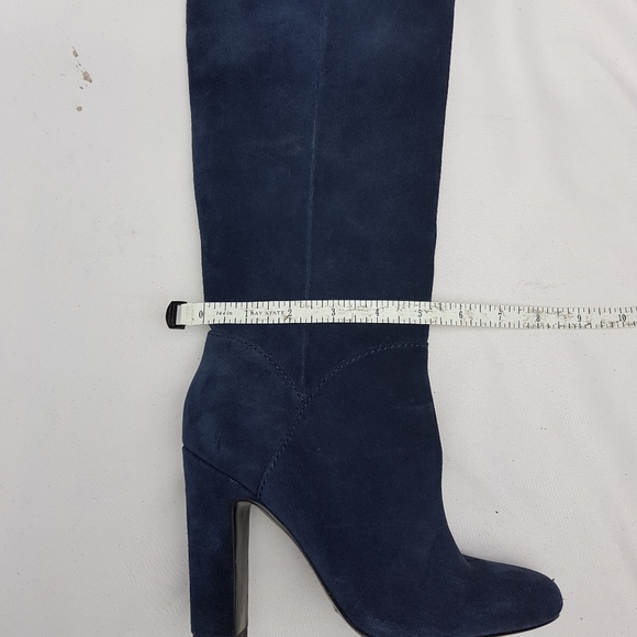ALDO Blue Suede OTK Boots 4.5" Heel Size 6 - Picture 8 of 14
